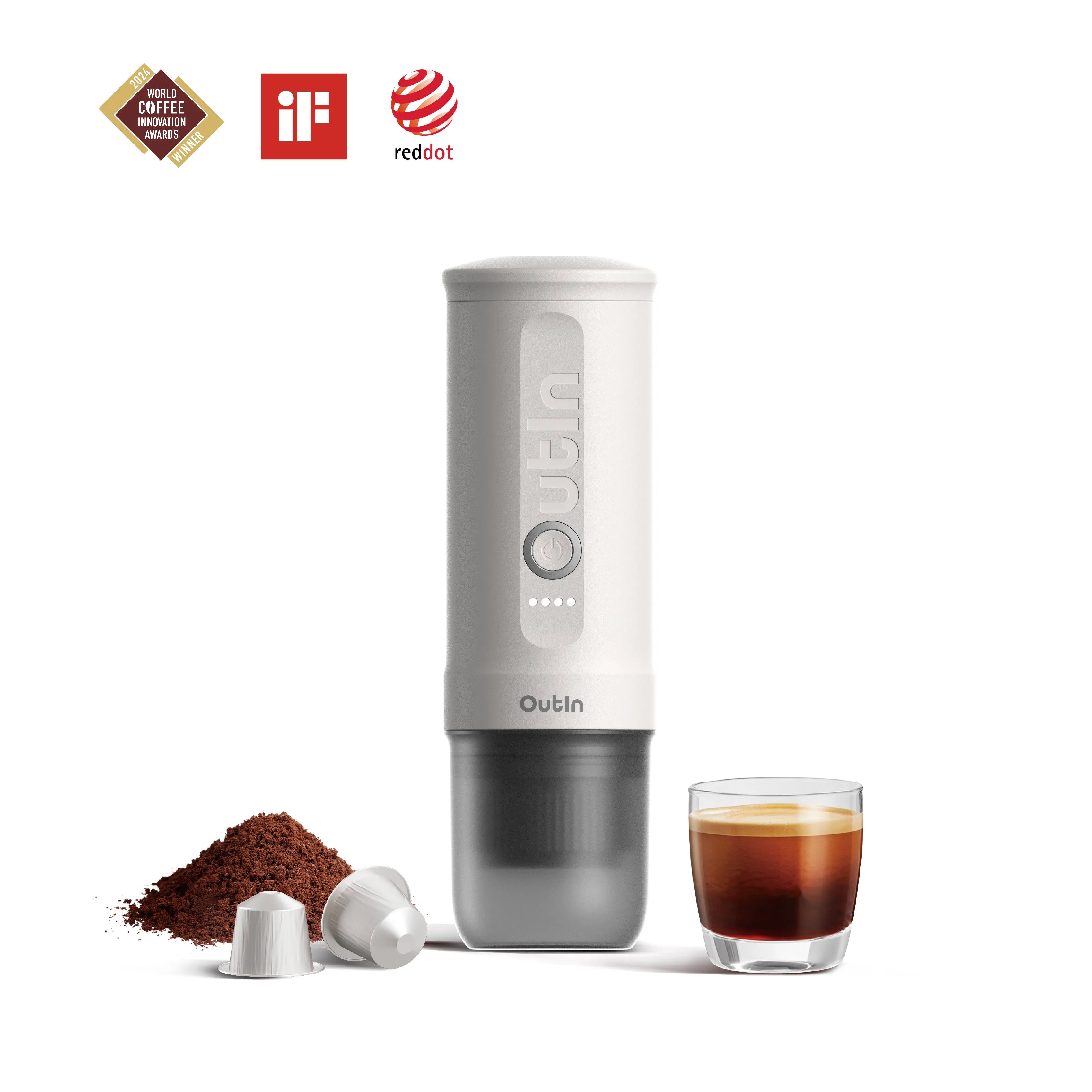 Nano Cafetera Espresso Portátil (Blanco Perla)