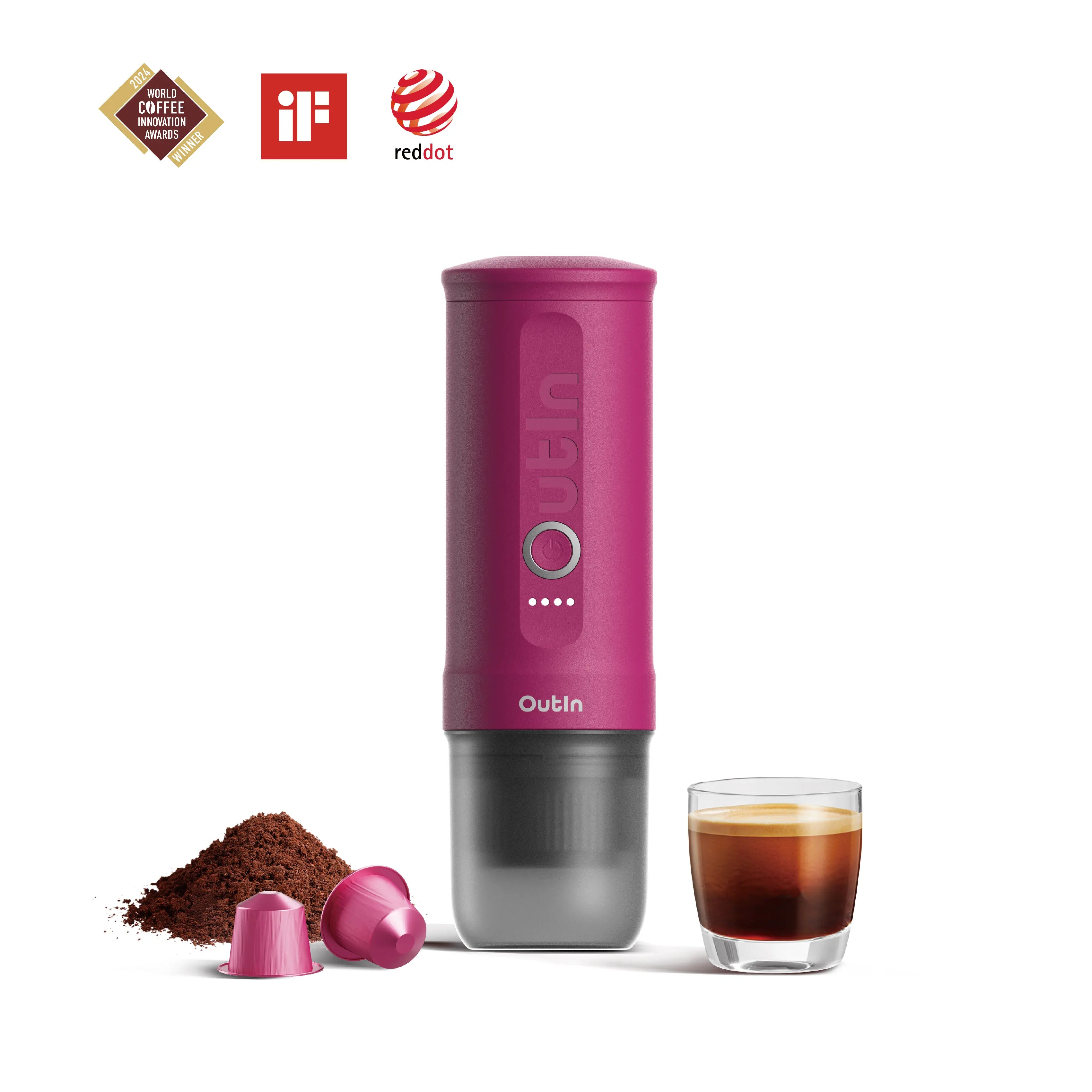 Nano Cafetera Espresso Portátil( Rosa Fucsia)