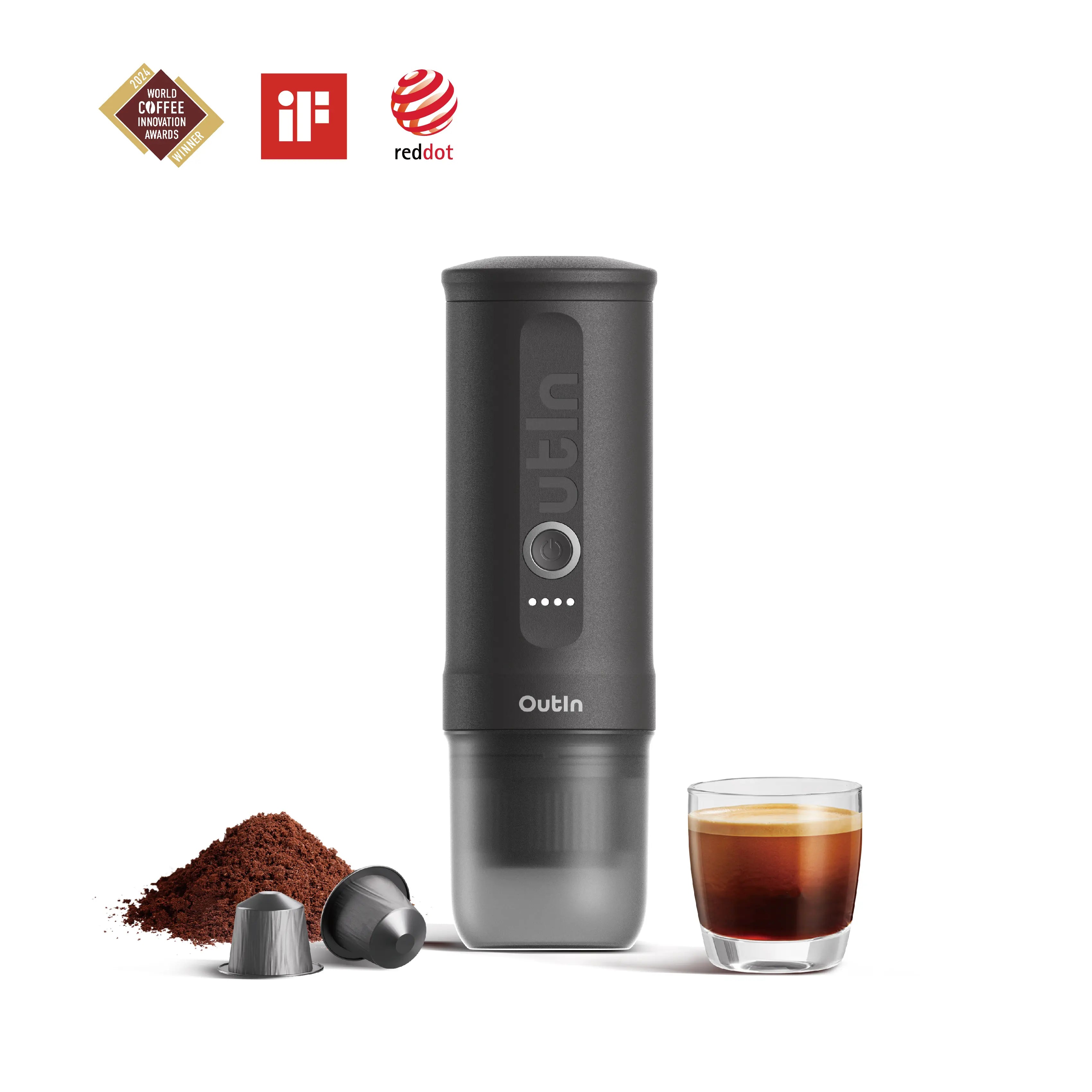 Nano Cafetera Espresso Portátil (Gris Espacial)