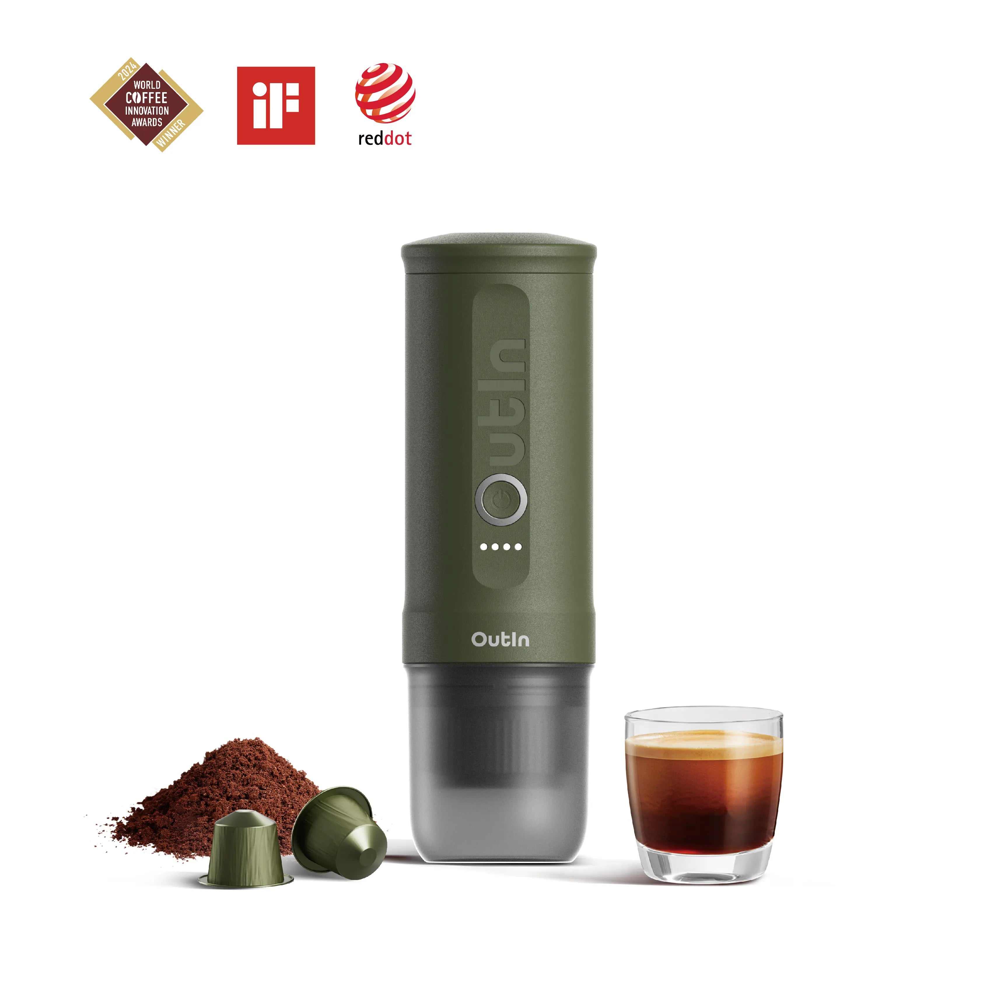 Nano Cafetera Espresso Portátil (Verde Bosque)
