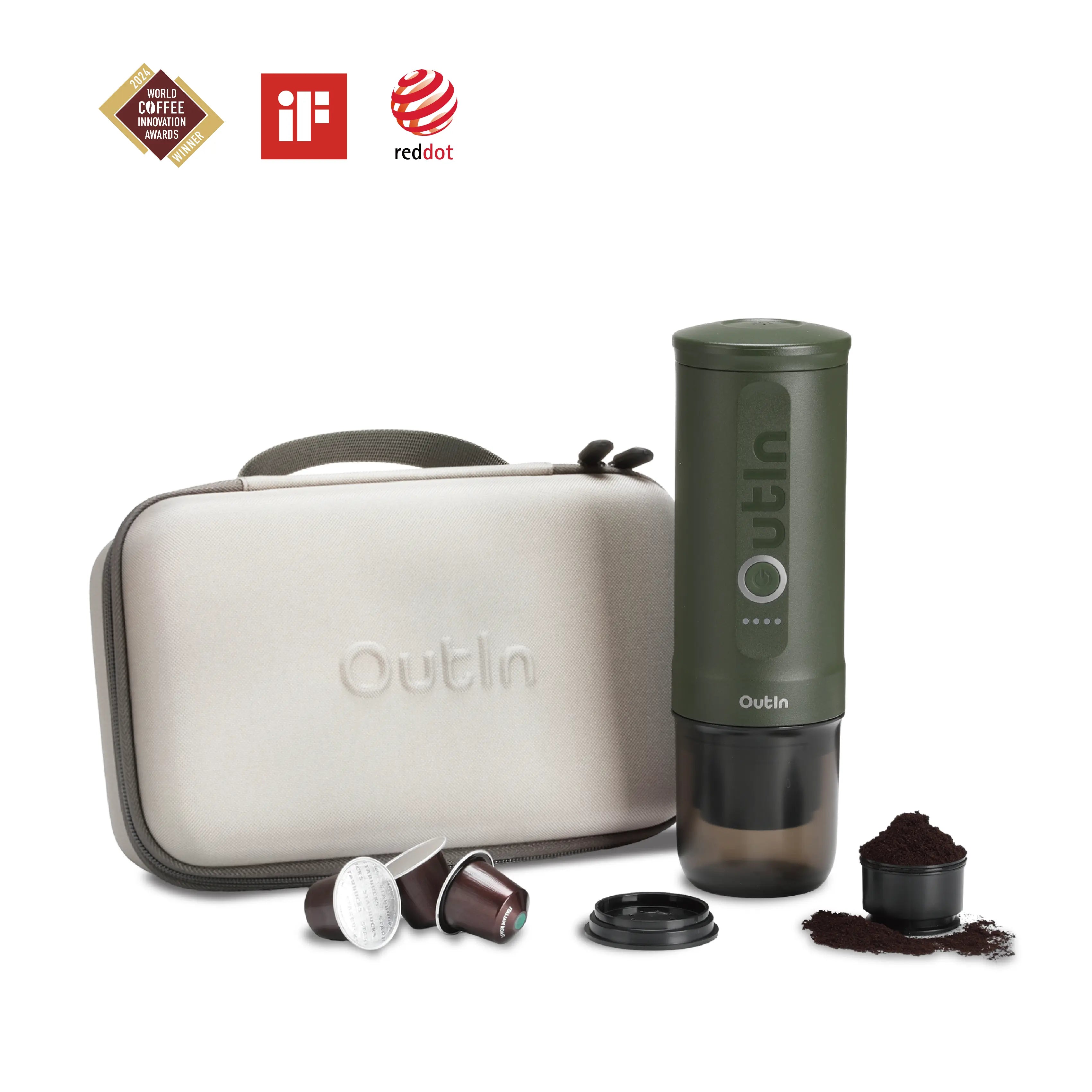 set de Regalo Espresso para Viajes (Verde Bosque)