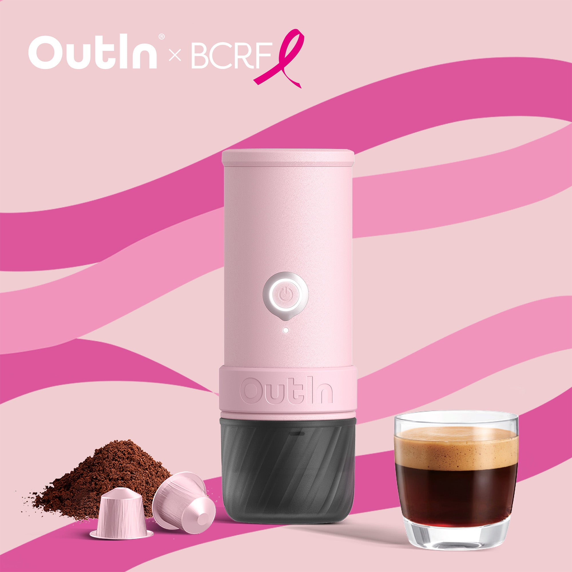 OutIn Mino Cafetera Expreso Eléctrica Portátil (Rose Clay) X BCRF